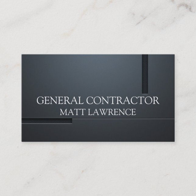 General Contractor Builder Construction Business Business Card (Front)