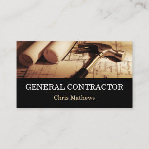 General Contractor Builder Construction Business C Business Card