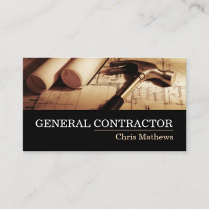 General Contractor Builder Construction Business C Card