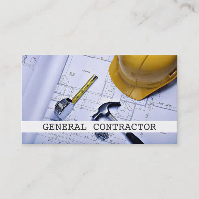 General Contractor Builder Construction Business Card | Zazzle
