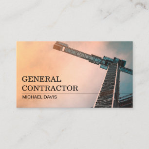 General Contractor Builder Manager Construction Bu Business Card