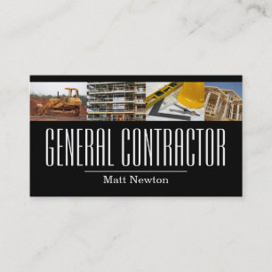 General Contractor Builder Manager Construction Business Card