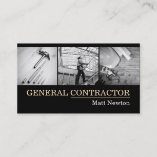 General Contractor Builder Manager Construction Business Card