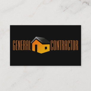 General Contractor Builder Manager Construction Business Card