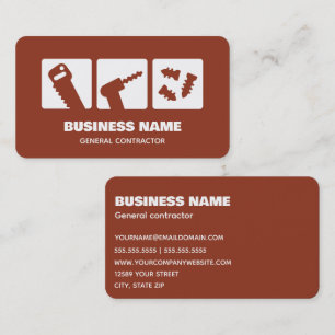 General contractor business card