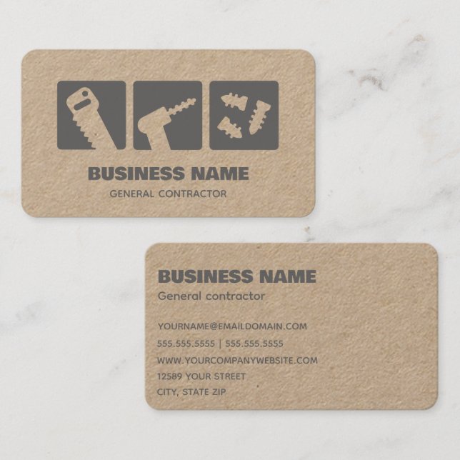 General Contractor Business Card (Front/Back)