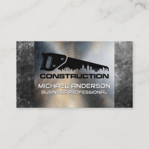 General Contractor Commercial Build Architect Business Card