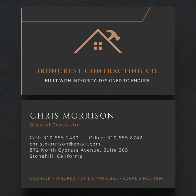 General Contractor Construction Business Card (Creator Uploaded)