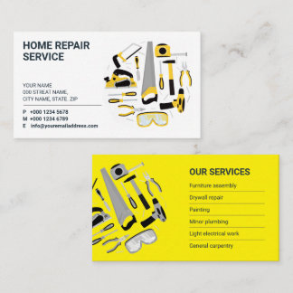 General Contractor, Handyman service, Construction Business Card