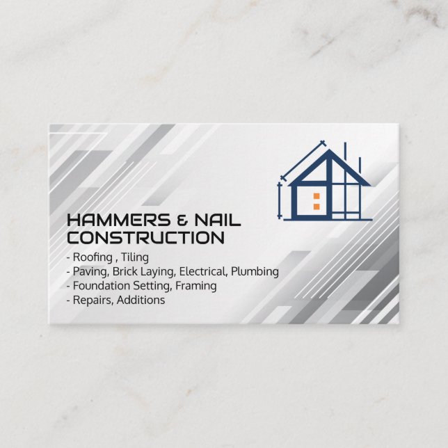 General Contractor | Home Construction | Builder Business Card (Front)