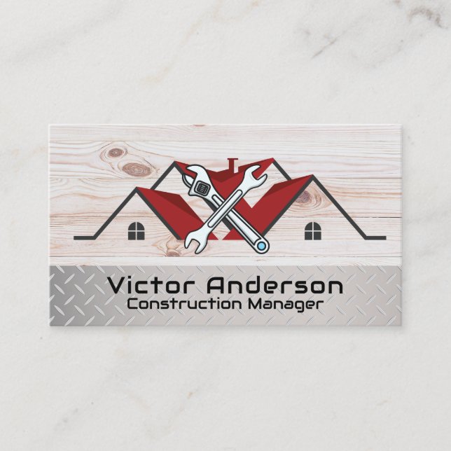 General Contractor | Home Repair Fixes Business Card (Front)