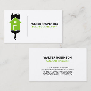 General Contractor Property Management Logo Business Card