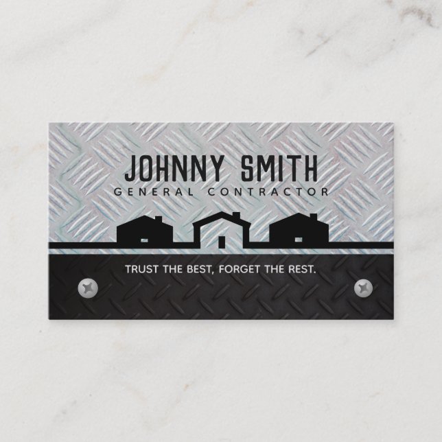 General Contractor Slogans Business Cards (Front)