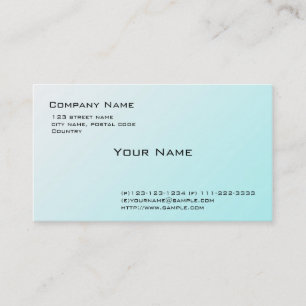 general cool light blue business card