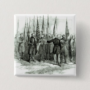 General Custer 15 Cm Square Badge