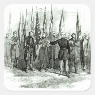 General Custer Square Sticker