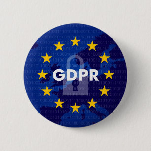 General Data Protection Regulation security digita 6 Cm Round Badge
