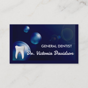 General Dentist Blue Bubble Design Card