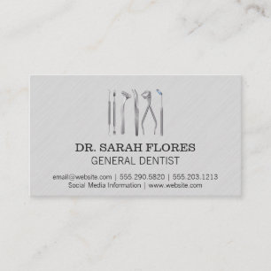 General Dentist   Dental Cleaning Tools Business Card