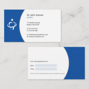 General Dentist   Teeth Appointment Card