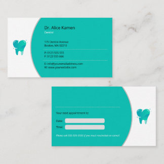 General Dentist | Teeth Appointment Card