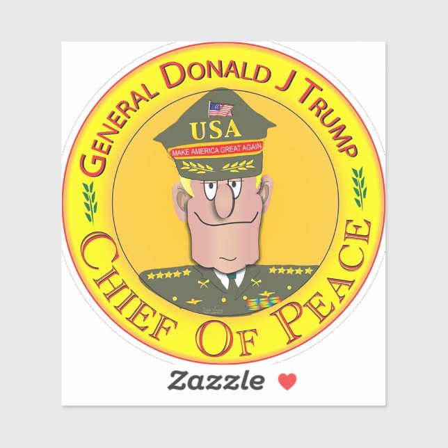 General Donald J Trump Custom-Cut Vinyl Sticker (Sheet)