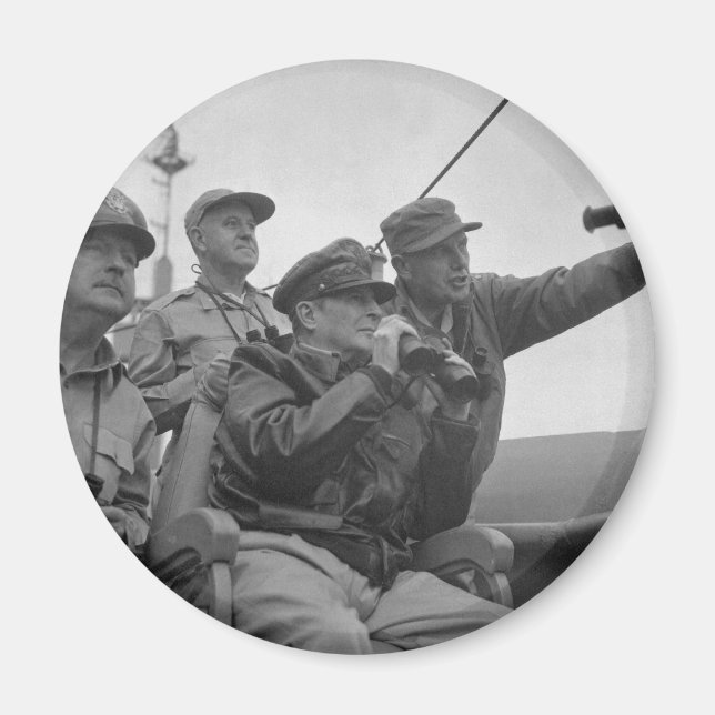 General Douglas MacArthur Shelling of Inchon Magnet (Front)