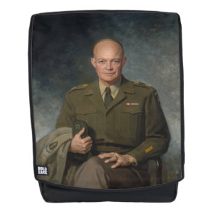 General Dwight Eisenhower 5 Star Painted Portrait Backpack