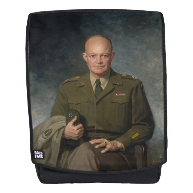 General Dwight Eisenhower 5 Star Painted Portrait Backpack (Front)