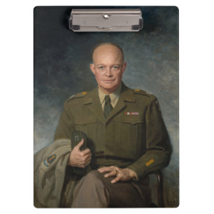 General Dwight Eisenhower 5 Star Painted Portrait Clipboard