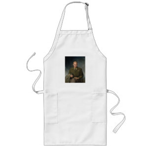 General Dwight Eisenhower 5 Star Painted Portrait Long Apron
