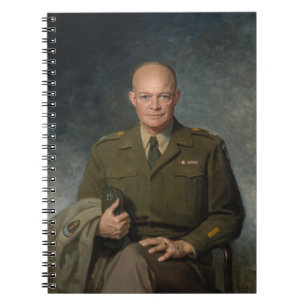 General Dwight Eisenhower 5 Star Painted Portrait Notebook
