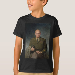 General Dwight Eisenhower 5 Star Painted Portrait T-Shirt