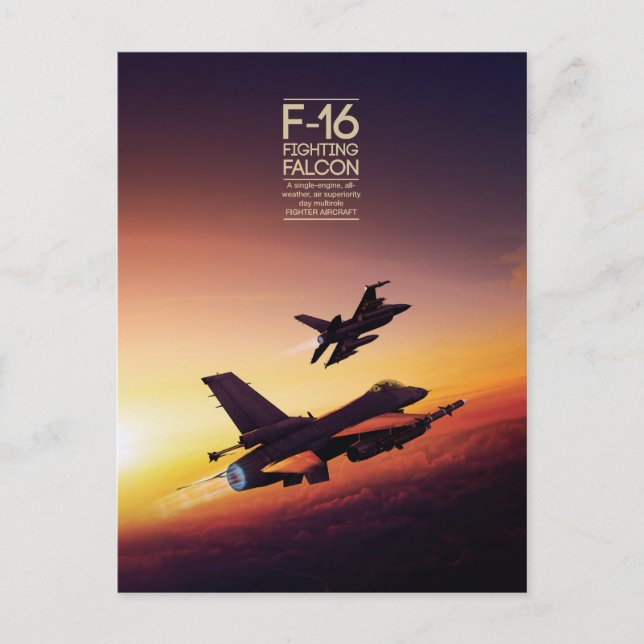 General Dynamics F-16 Fighting Falcon postcard (Front)
