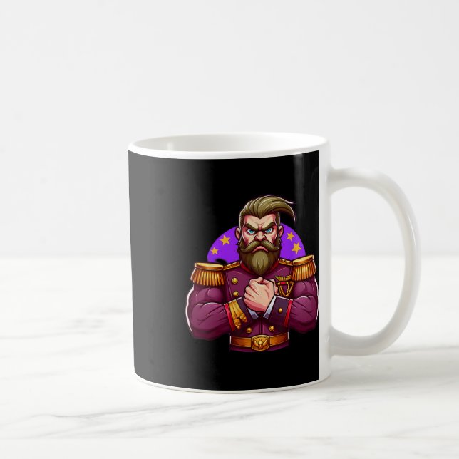 General Flexing Muscles Fan Lover Bodybuilding Gym Coffee Mug (Right)