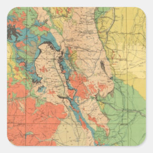 General Geological Map of Colorado Square Sticker
