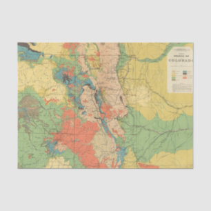 General Geological Map of Colorado Tissue Paper