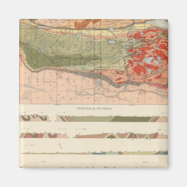General Geological Map of the Marquette District Magnet (Front)