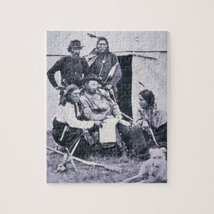 General George A. Custer (1839-76) with his Indian Jigsaw Puzzle