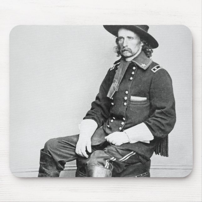 General George A. Custer (b/w photo) Mouse Mat (Front)
