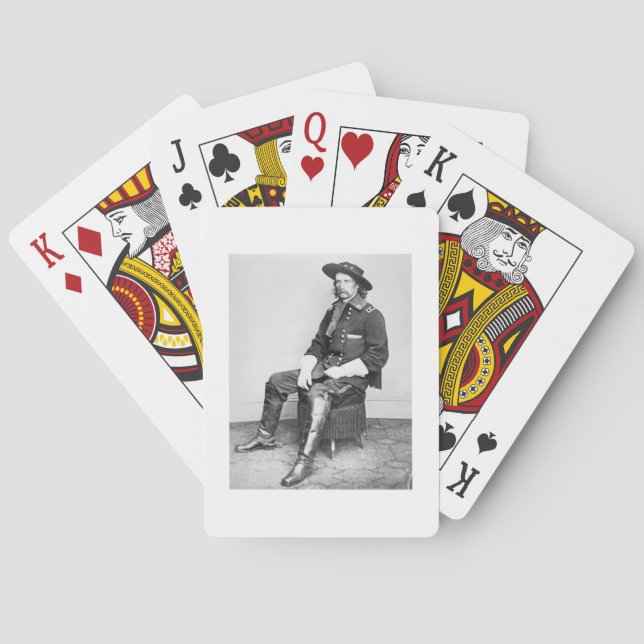 General George A. Custer (b/w photo) Playing Cards (Back)