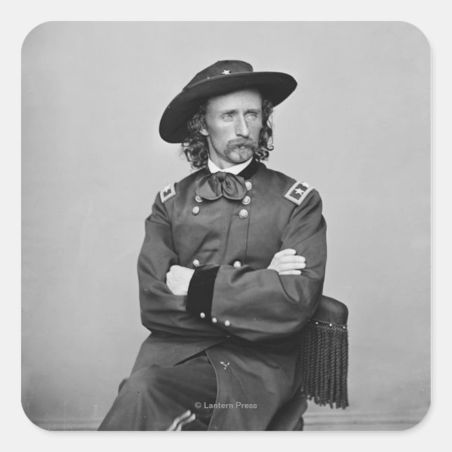 General George Custer 1 Square Sticker (Front)