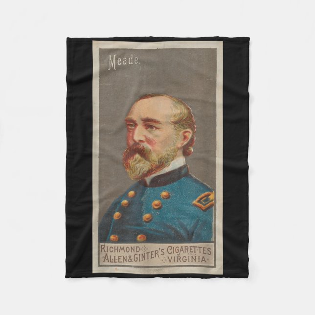 General George Meade Portrait (1888)  Fleece Blanket (Front)