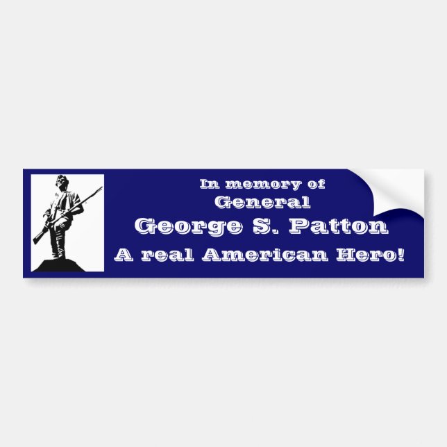 General George S. Patton Bumper Sticker (Front)