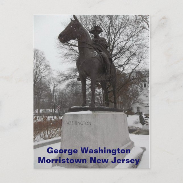 General George Washington at Morristown Postcard (Front)
