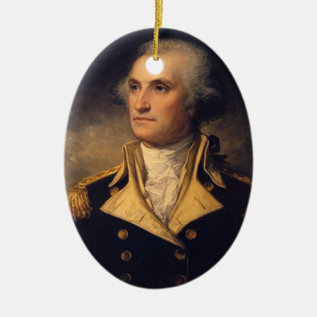 General George Washington Ceramic Tree Decoration (Front)