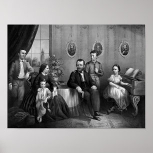 General Grant And His Family Poster
