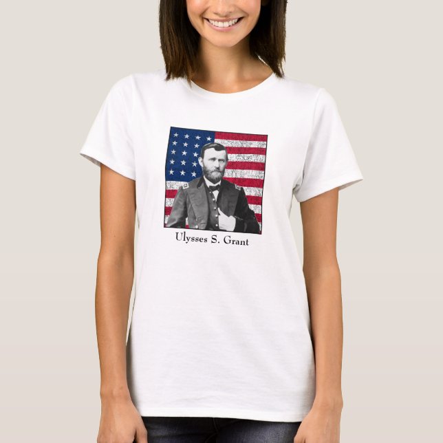 General Grant and The American Flag T-Shirt (Front)