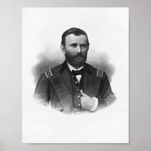 General Grant Engraved Portrait Poster
