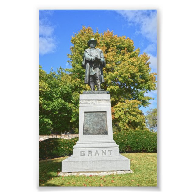 General Grant Statue, Fort Leavenworth, Kansas Photo Print (Front)